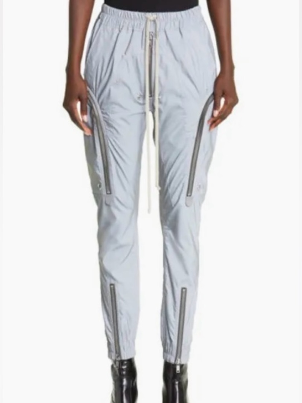 NWT Rick Owens Bauhaus Reflective Cargo Pants Size IT 38/US 2
